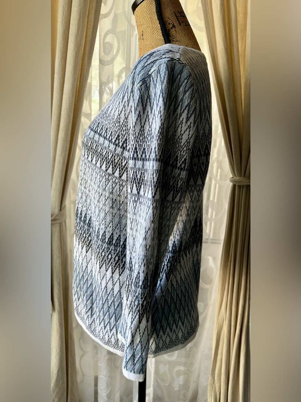 Pendleton Aztec Pattern Single Button Closure Cardigan Linen/Cotton - Picture 5 of 10